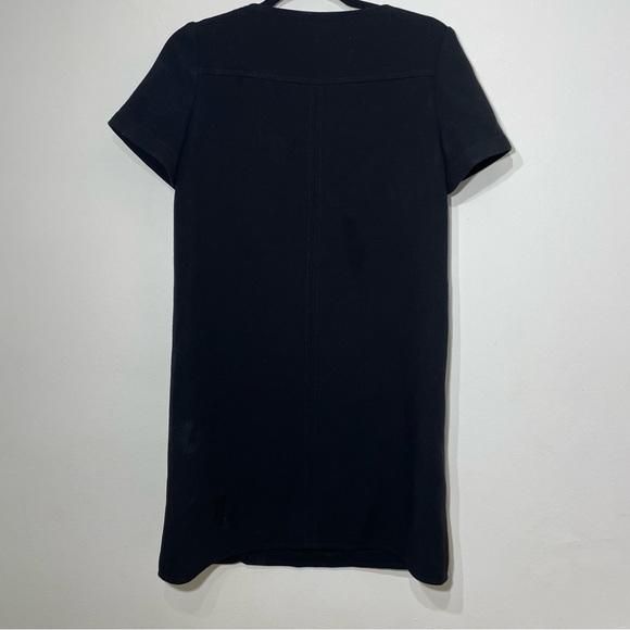 SEZANE Women Carolle Front Buttons Black Dress 38 Mid-length CUTE - Picture 6 of 8